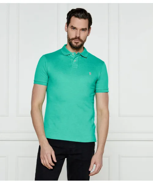

Футболка поло Slim fit Polo Ralph Lauren, зеленый