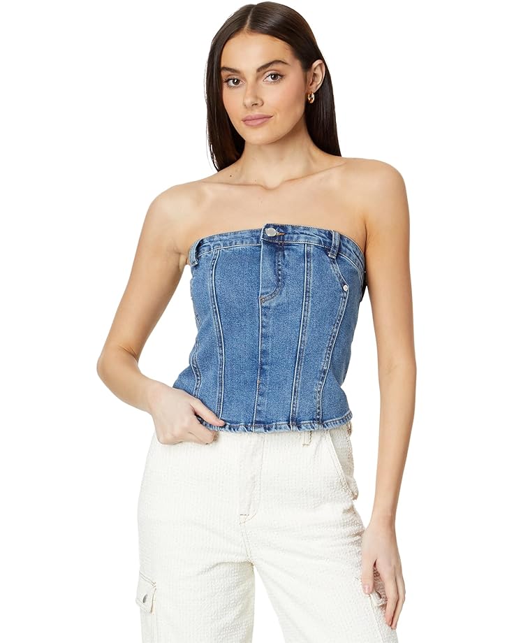 

Женский топ Blank NYC Own It Denim Bustier в синем цвете, Blue