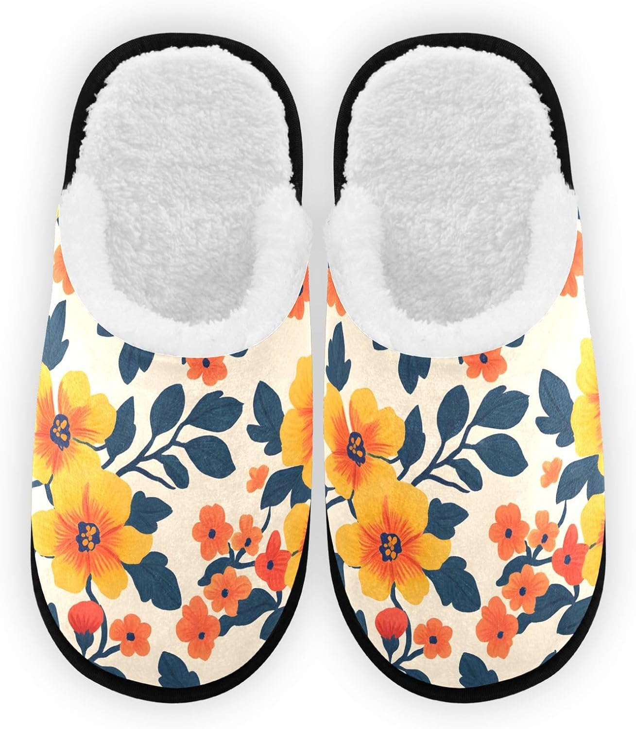 

Тапочки FENOCHE Cantua Flowers Dorian Valle для женщин и мужчин, мягкие, теплые, удобные для путешествий и спа, с нескользящей подошвой для дома, Multicolor