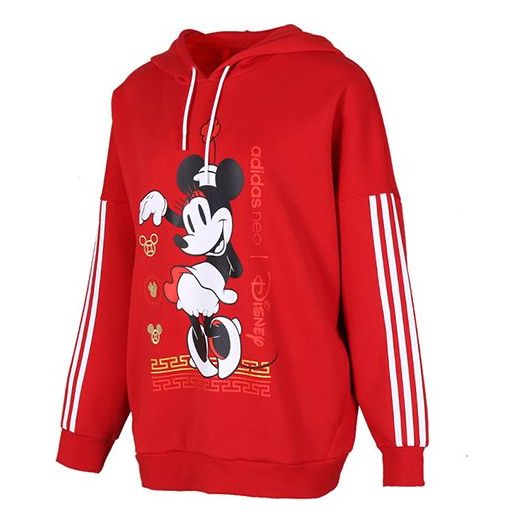 

Толстовка с капюшоном neo x disney mickey mouse crossover cny print Adidas, красный