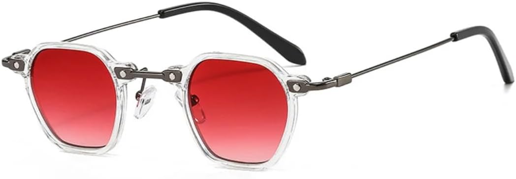 

Популярные модные маленькие женские солнцезащитные очки в стиле ретро-панк, конфетные оттенки, защита от УФ-излучения UV400, мужские градиентные VVTWSSW, Transparent Red