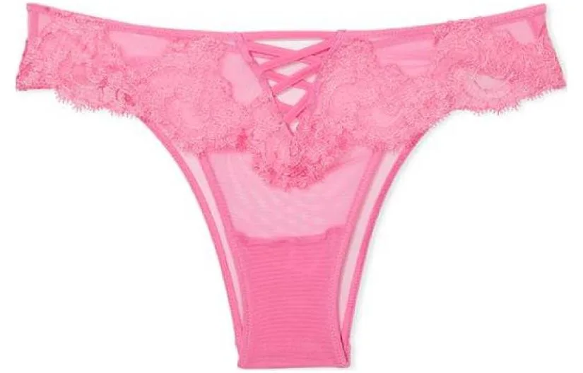 Victoria's Secret Трусики DREAM ANGELS Floral/Multicolored, 1 шт, персиково-розовые