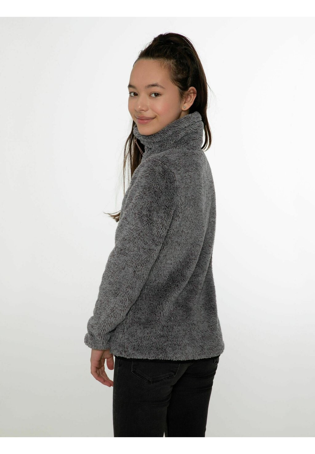 Флисовая куртка Full Zip Top Riri Jr Protest, цвет dark grey melee — фото 3