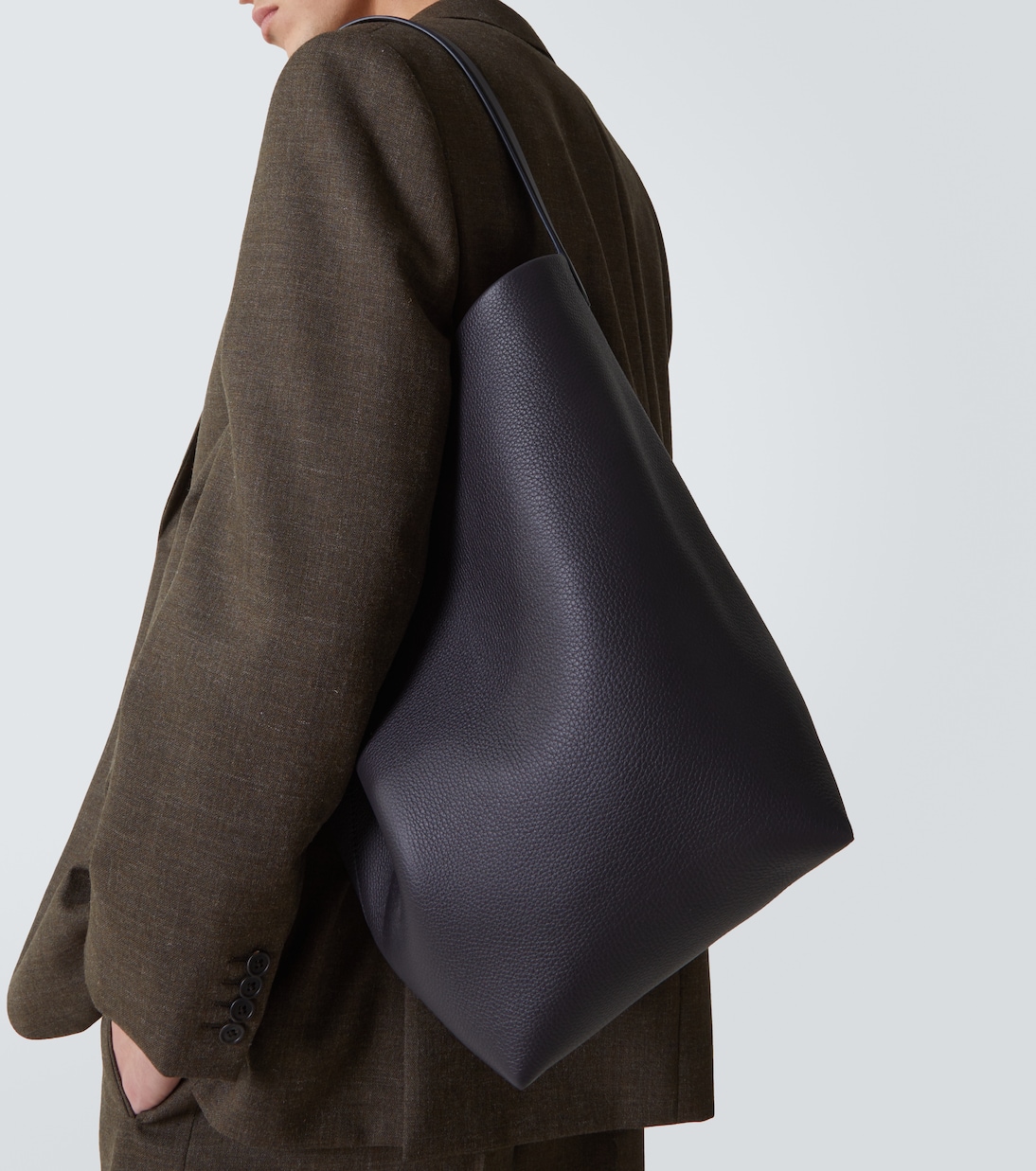 N/S Park Большая кожаная сумка-тоут The Row, Midnight Ans — фото 3