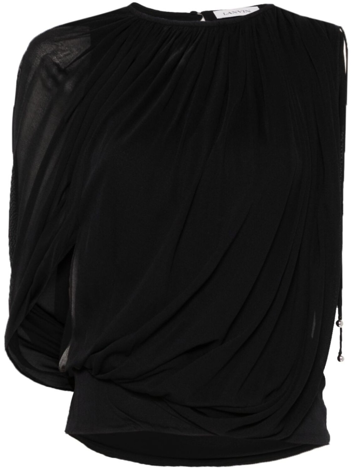

Lanvin топ из джерси с драпировкой, черный
