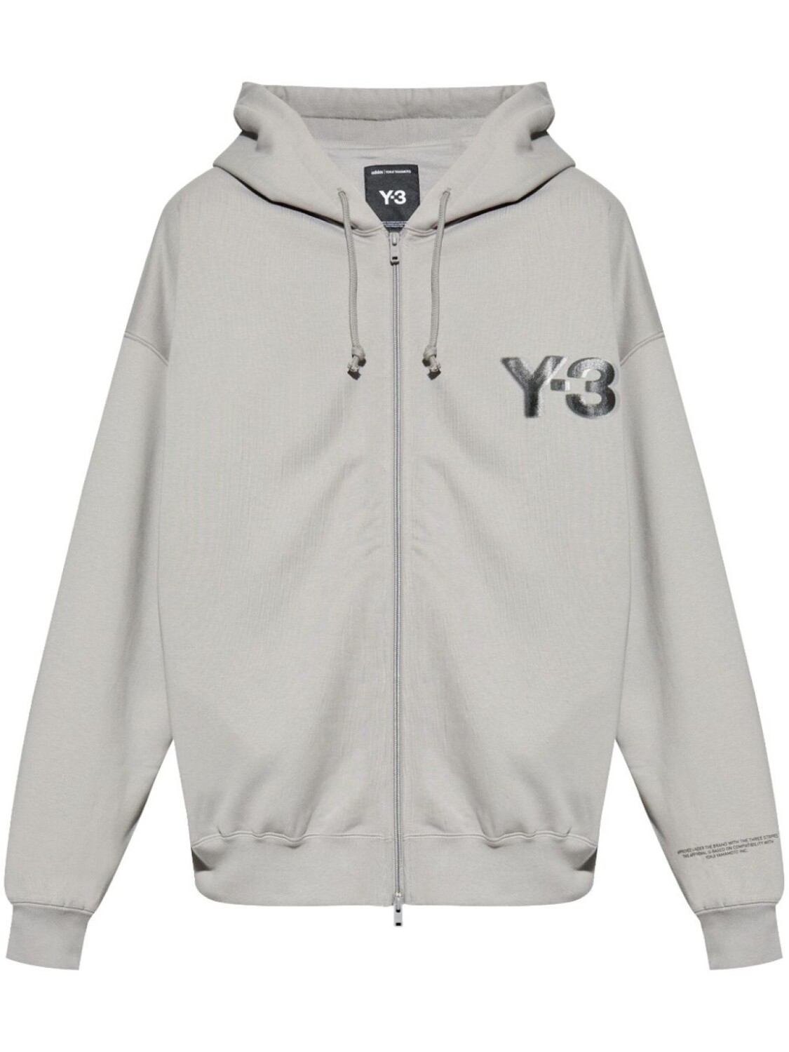 

Y-3 хлопковая толстовка с логотипом, серый