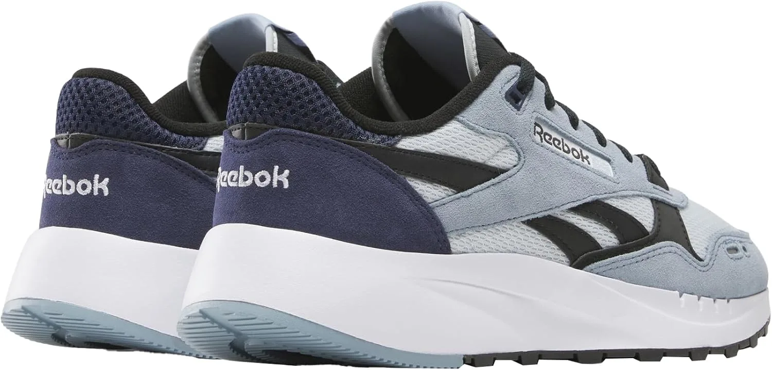 Кроссовки Reebok Unisex Classic Leather 2400, черный/синий — фото 2