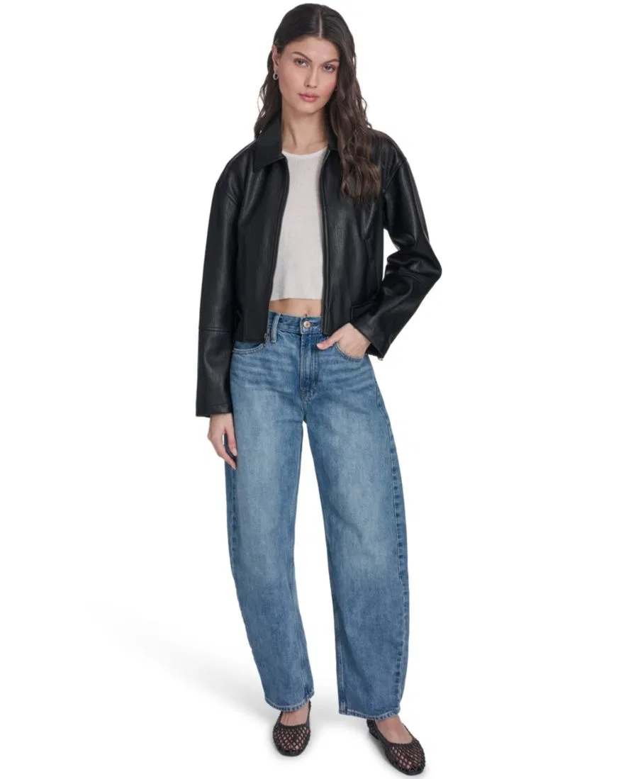 Женская куртка-бомбер из искусственной кожи Levi'S, черный — фото 2