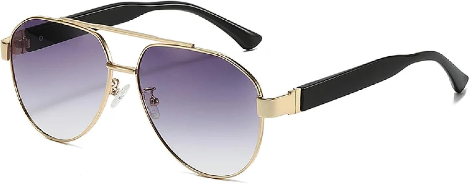 

Солнцезащитные очки с защитой от УФ-излучения UV400 для женщин и мужчин | Двойные перемычки, градиентные линзы | для занятий спортом на открытом воздухе DSVIGF, Golden Gray Gradient