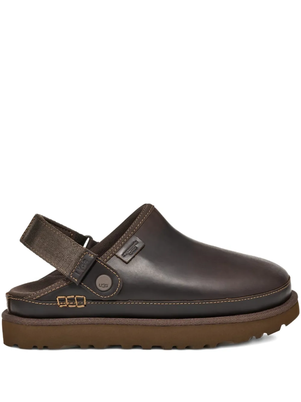 Кожаные балетки с ремешком на пятке UGG