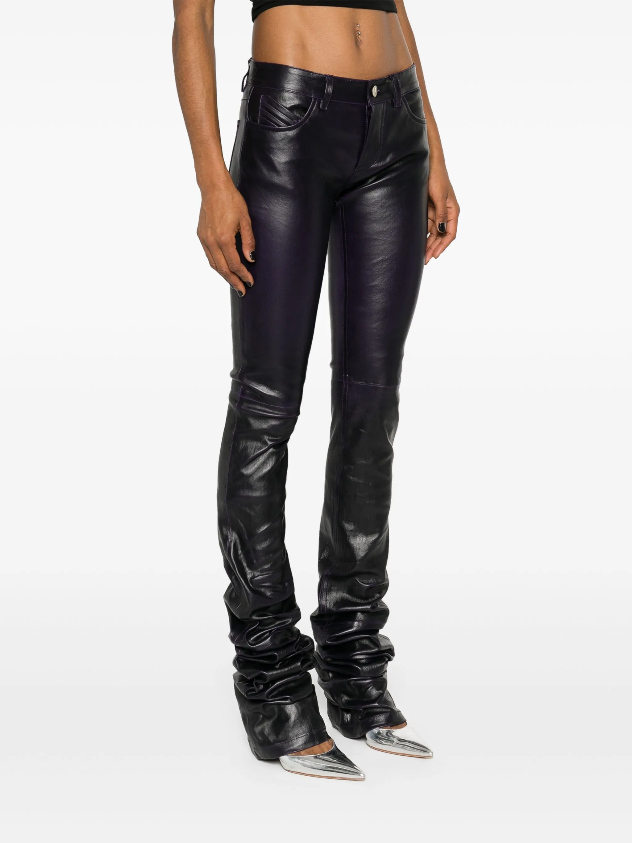 

Длинные брюки The Attico, черный