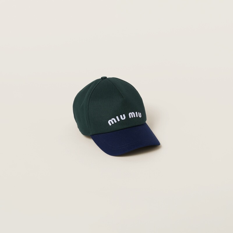 

Хлопковая бейсболка Miu Miu, зеленый