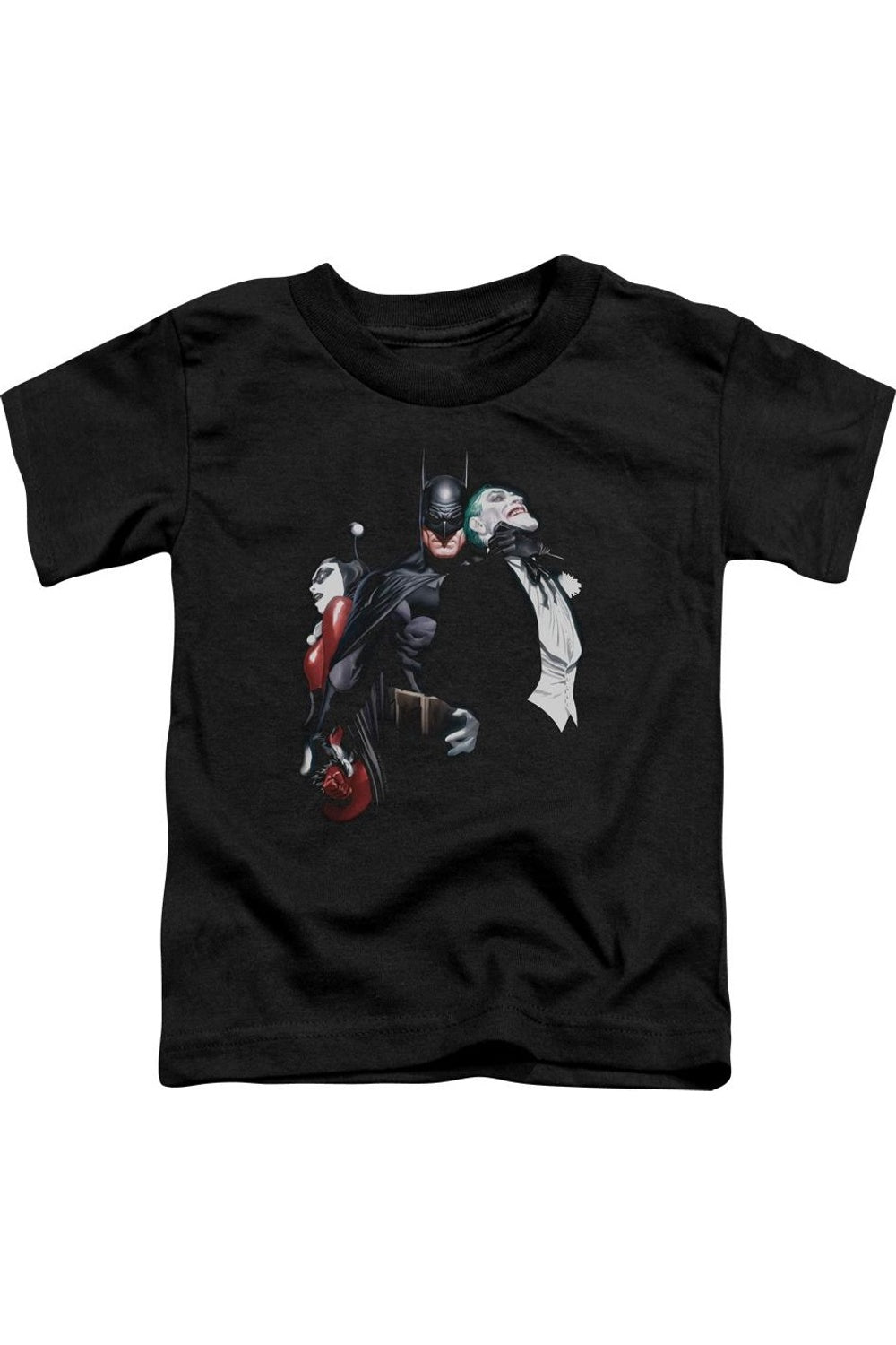 

Футболка с коротким рукавом для малышей Batman, Joker и Harley Quinn Gildan, черный