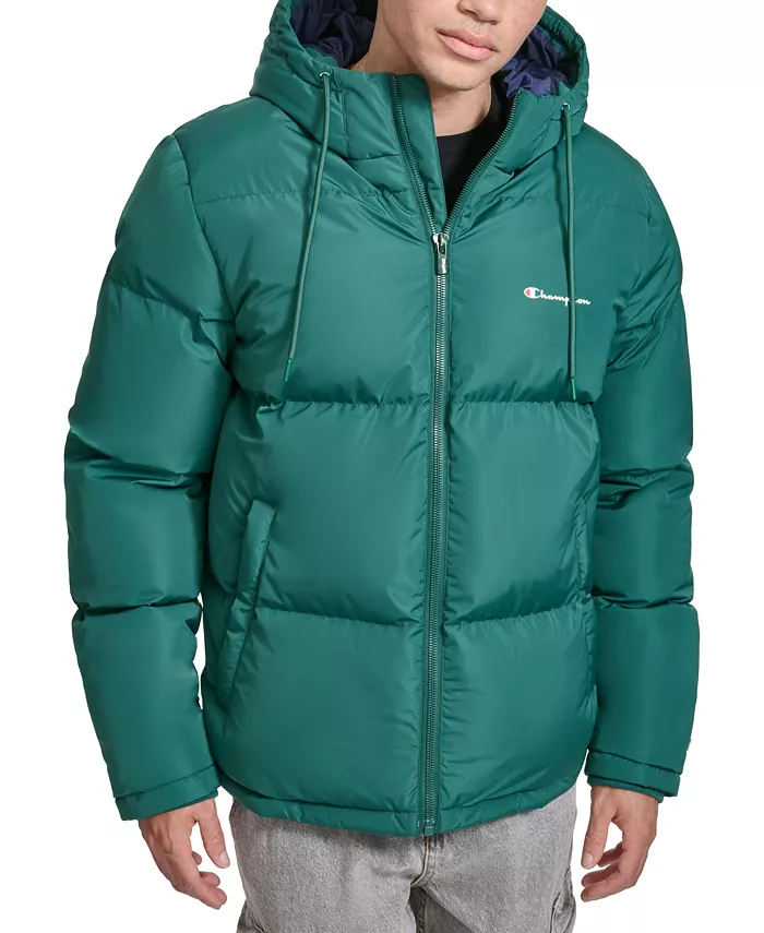 

Мужская стеганая утепленная куртка с капюшоном и молнией по всей длине Champion, зеленый