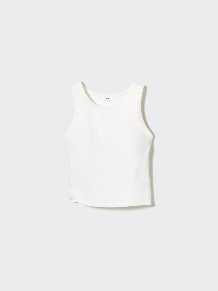 

Майка с чашечками в рубчик Uniqlo, цвет 09 черный