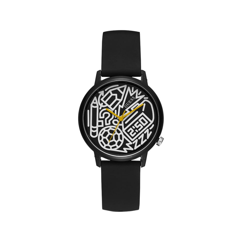 

Черные силиконовые часы GUESS