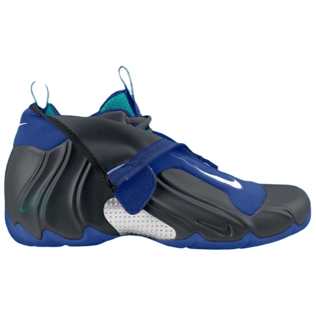Кроссовки Nike Air Flightposite Vintage Basketball Shoes Men Mid-top Black/Blue, черный/синий — фото 2