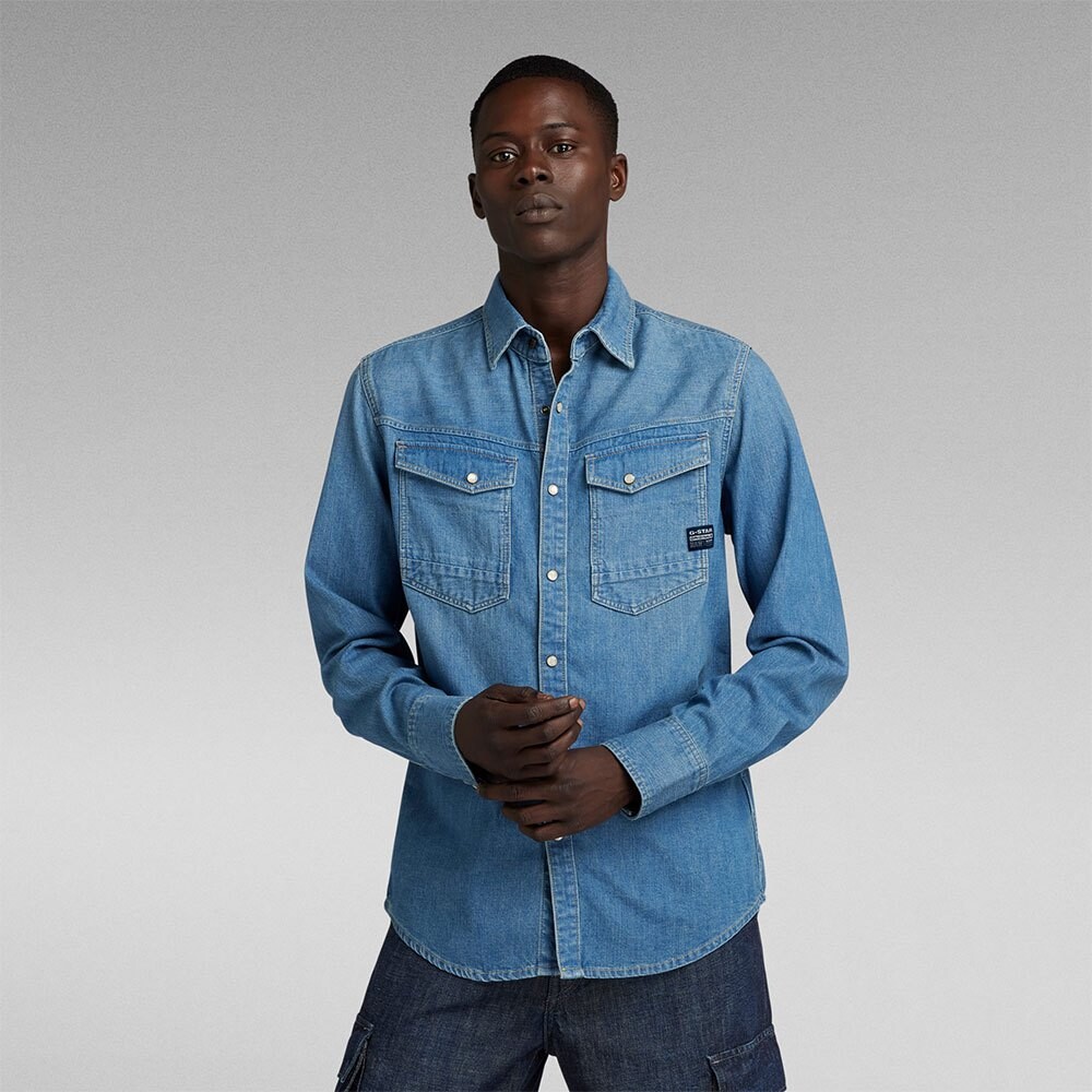 

Рубашка с длинным рукавом G-Star D23616-D252 Slim Fit, синий