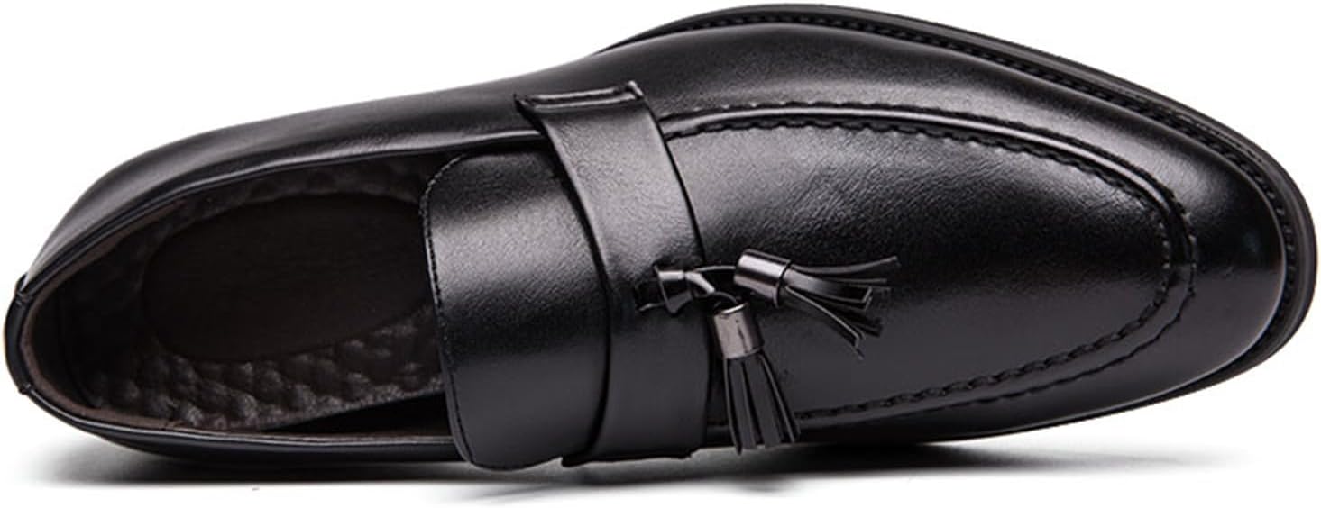 Мужские лоферы из натуральной кожи с кисточками, классические повседневные и деловые модели, винтажные формальные туфли для свадьбы и смокинга Aimery, черный — фото 4