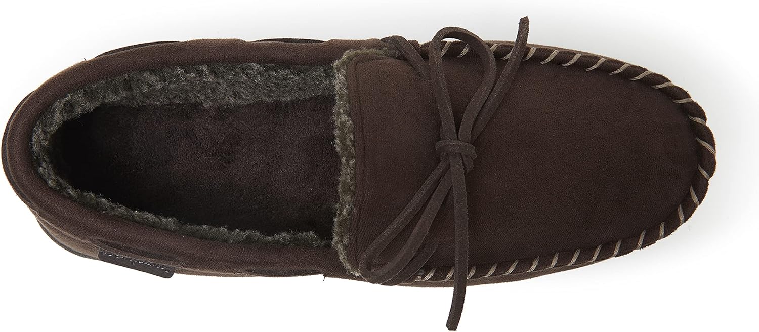 Мужские мокасины Dearfoams из микросуэда с завязками — фото 4