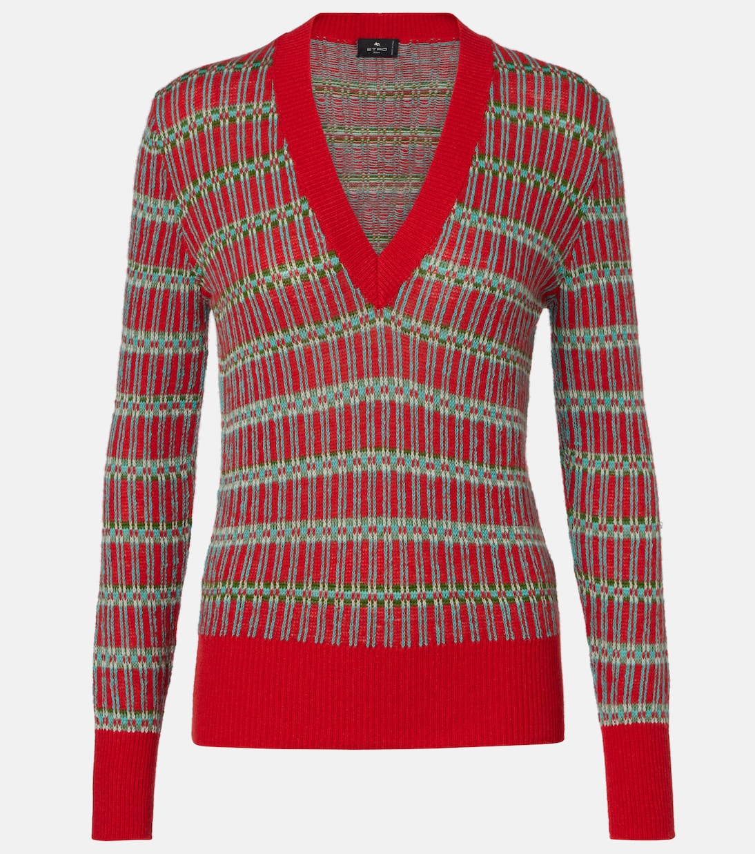 

Джемпер из шерсти с добавками жаккардовый Etro, Multicolour On Orange