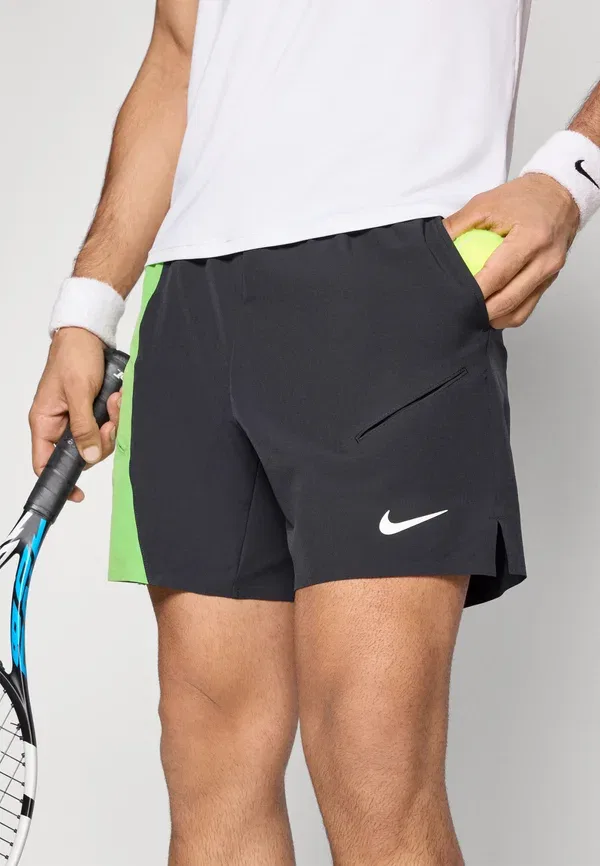 Шорты спортивные Nikecourt Slam Short, Nike Performance, черный/темно-зеленый/белый — фото 4