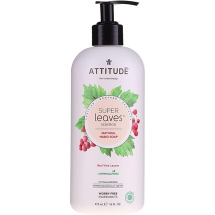 

Мыло для рук Super Leaves с листьями красного винограда, 473 мл, Attitude