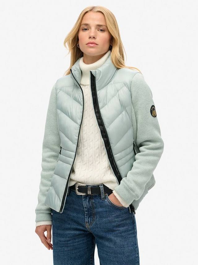 

Гибридная куртка из штормовой вязки Superdry, цвет Puritan Grey