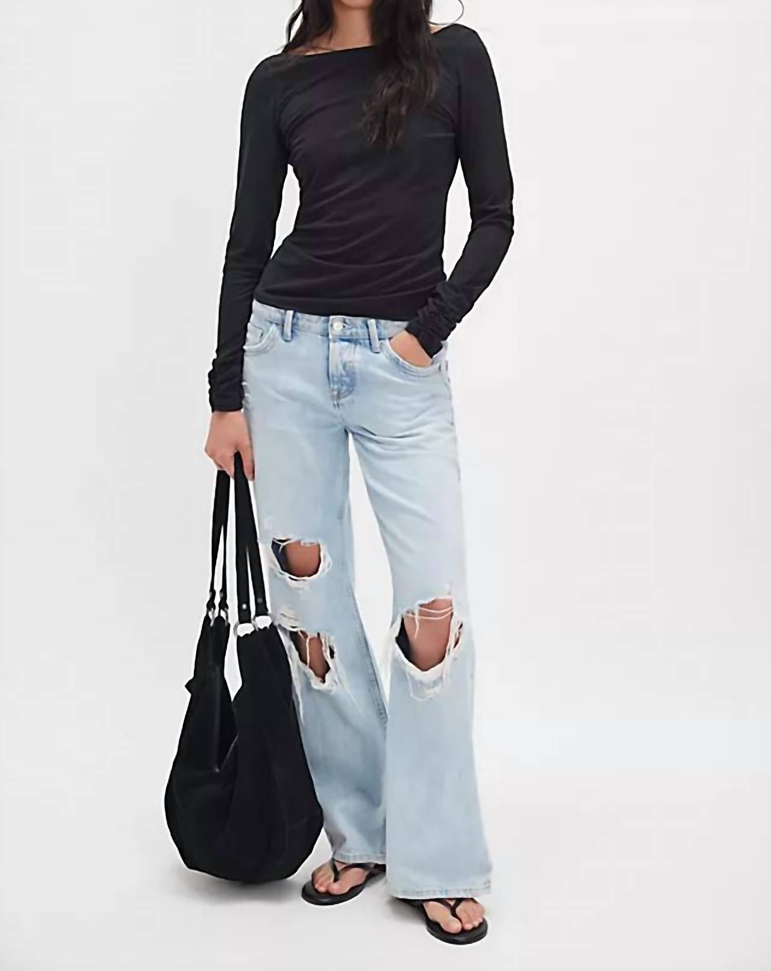 

Футболка с длинным рукавом Riley, черная Free People, черный