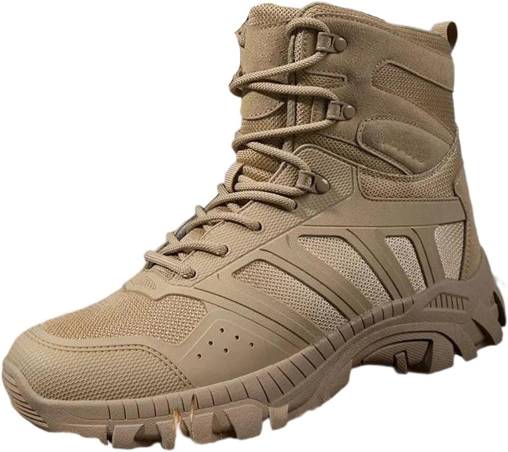 

Мужские ботинки на шнуровке, пустынные, рабочие, для походов и альпинизма, размер плюс, водонепроницаемые Generic, Tl 1609-sand