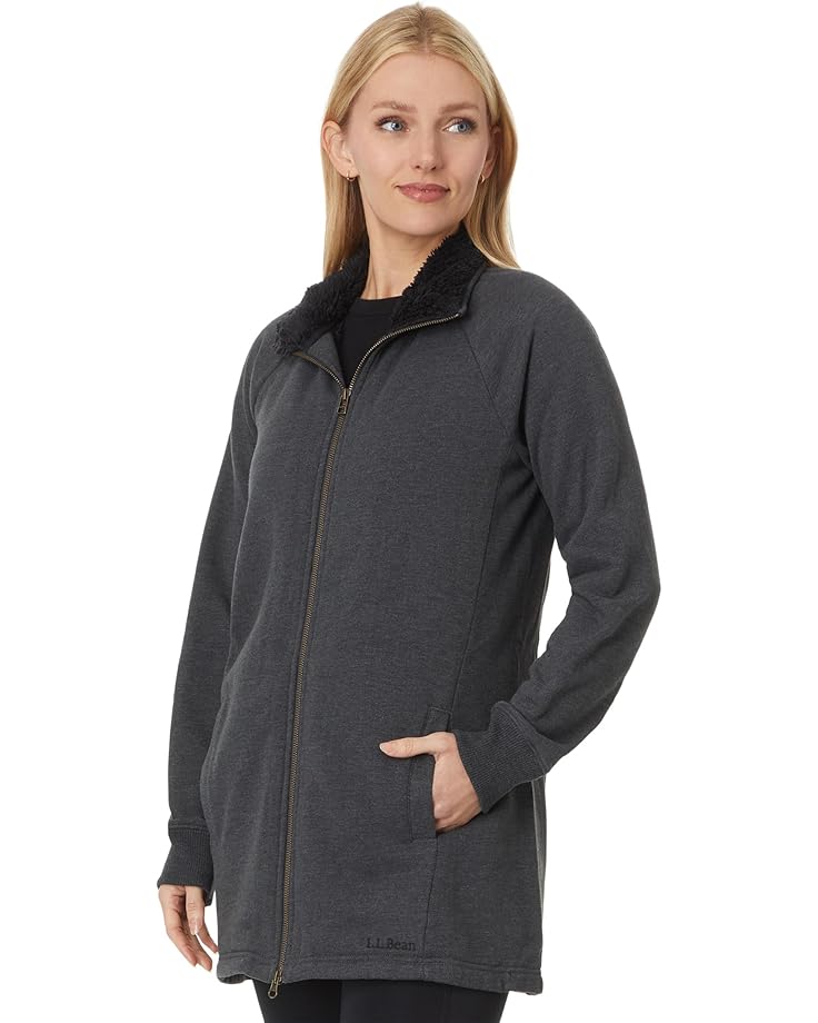 

Свитер L.L.Bean 1912 Sherpa-Lined Full Zip Tunic, цвет Charcoal Heather