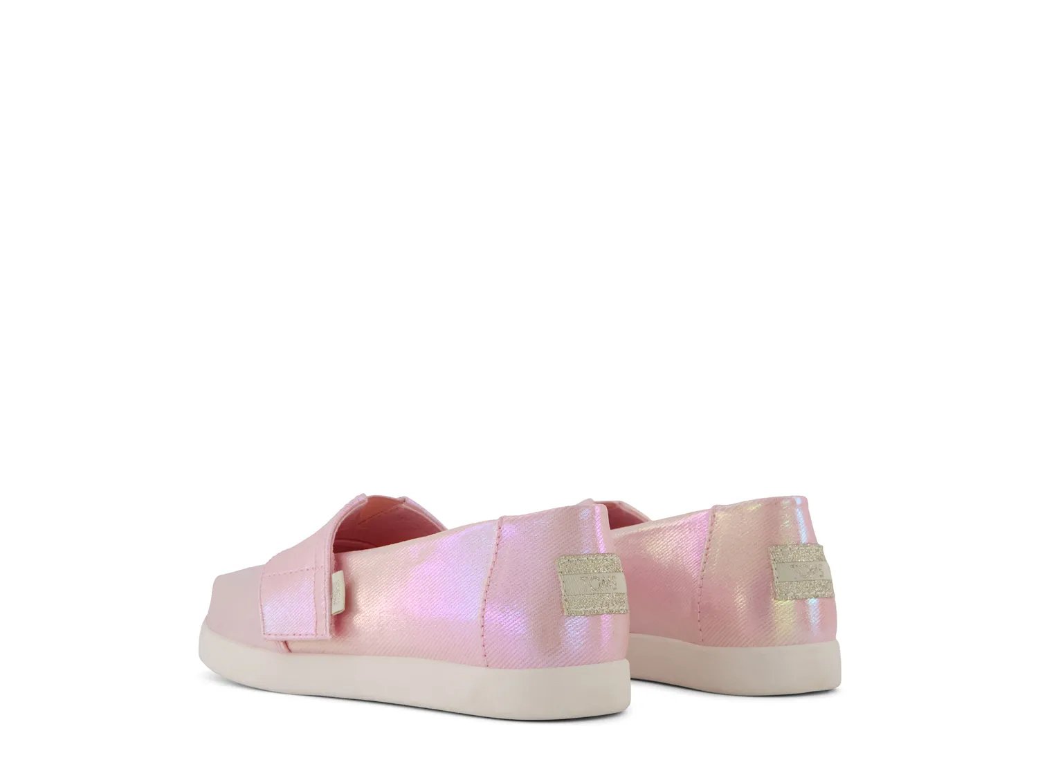 Слипоны TOMS Alpargata Slip-On Sneaker - Kids', Pink Iridescent — фото 3