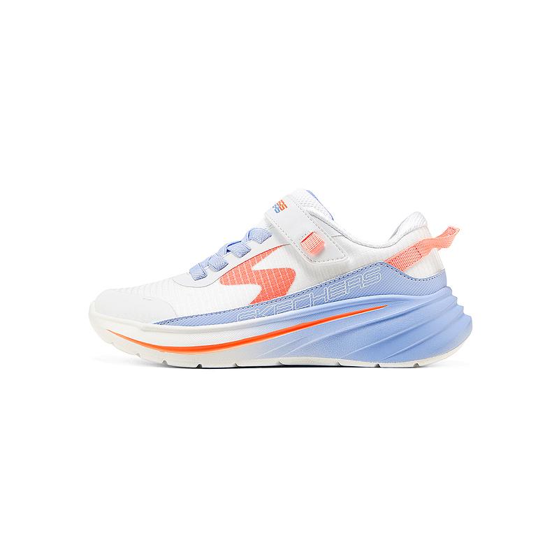 

Skechers Kids Дышащие низкие детские кроссовки белого и синего цвета