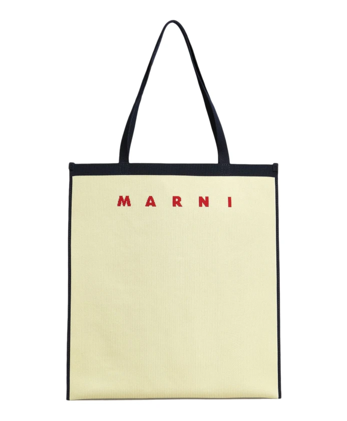 

Сумка на плечо в стиле колор блок Marni, бежевый