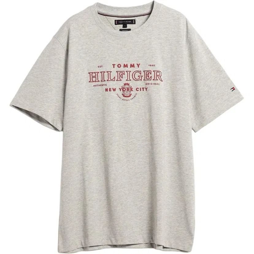 Футболка с круглым вырезом Tommy Hilfiger серая мужская