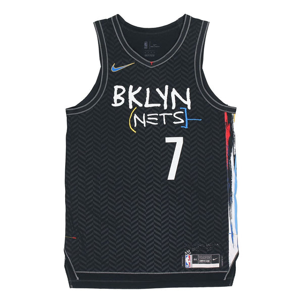 

Футболка brooklyn nets city edition баскетбольная спортивная майка жилет au player edition durant 7 Nike, черный