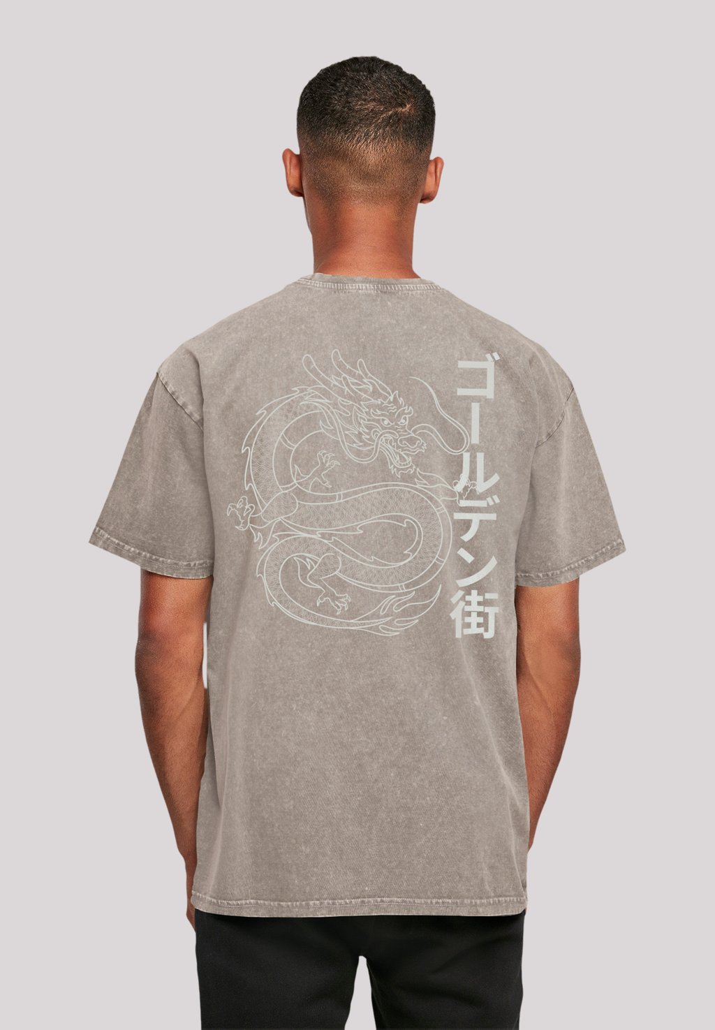 

Футболка с принтом DRACHE GOLDEN GAI F4NT4STIC, светло-серый