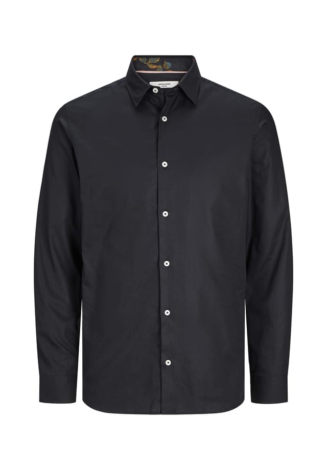 

Рубашка Nordic Flores с длинными рукавами и воротником Kent Jack & Jones, черный