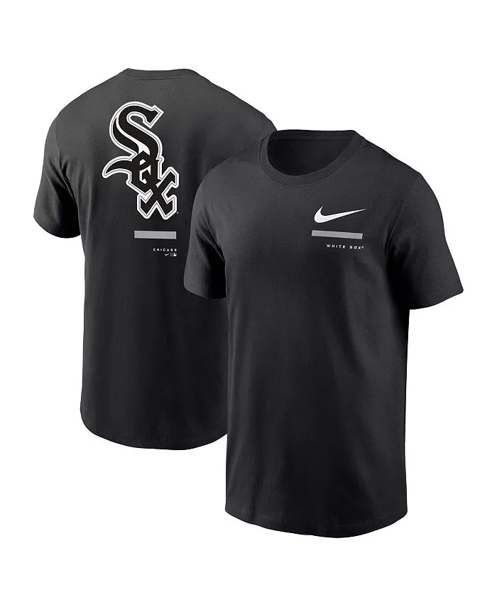 

Мужская черная футболка Chicago White Sox через плечо Nike