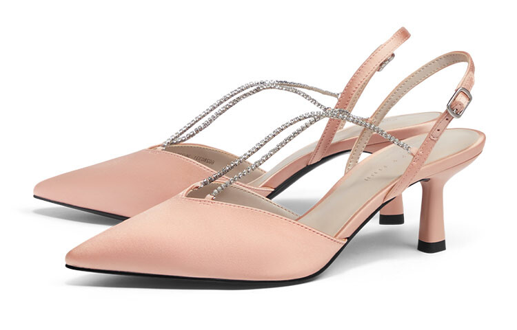 Туфли на высоком каблуке женские светло-красные Charles&Keith — фото 2
