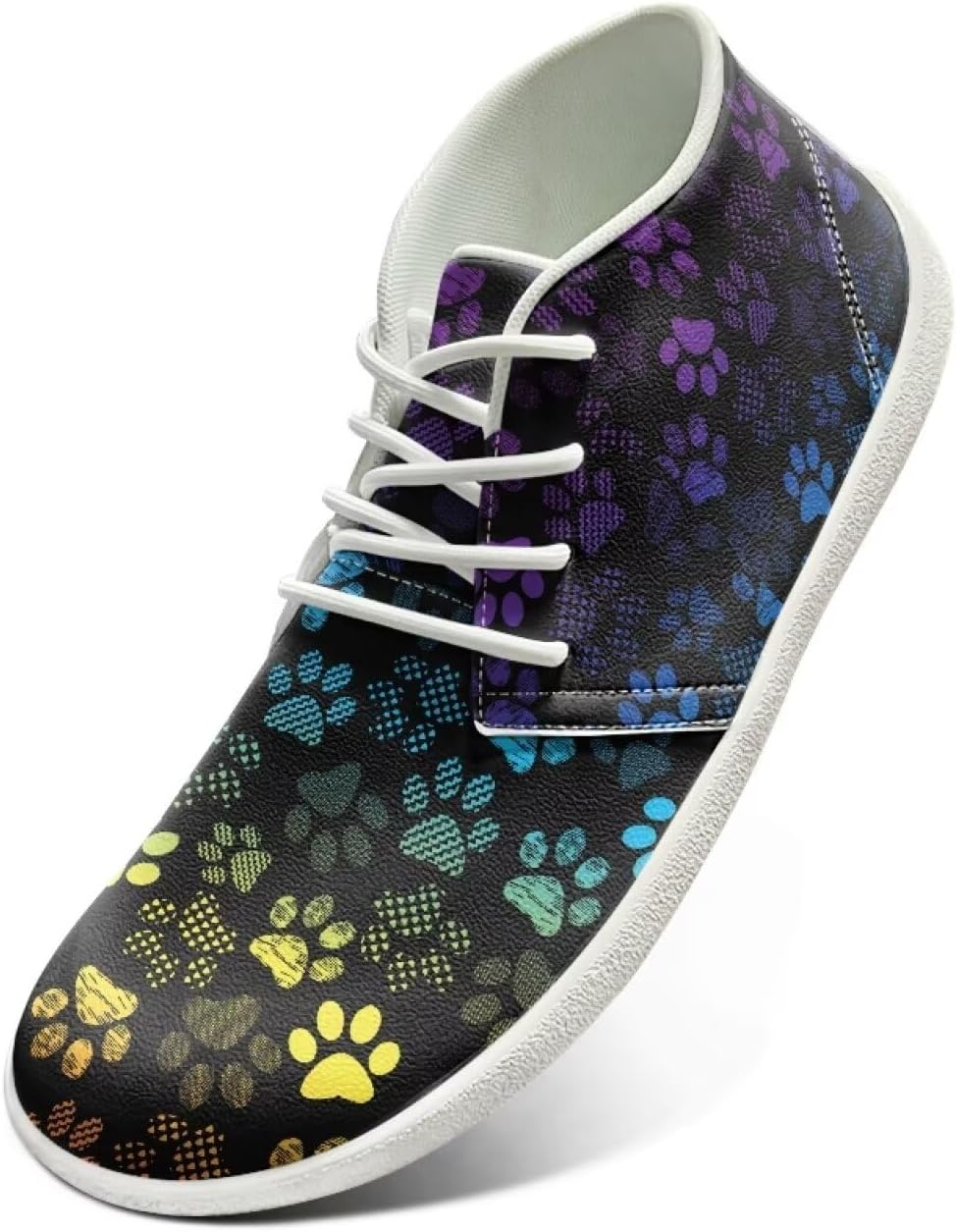 

Кроссовки Fonplted Trendy Barefoot для мужчин и женщин, походные кроссовки с широкой носочной частью, Colorful Dog Paw Print