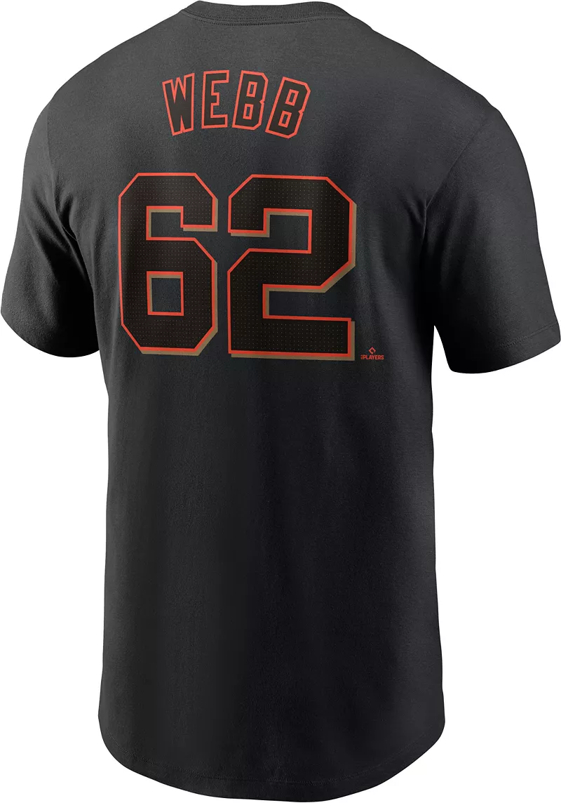 Мужская черная футболка Nike San Francisco Giants Logan Webb #62 — фото 3