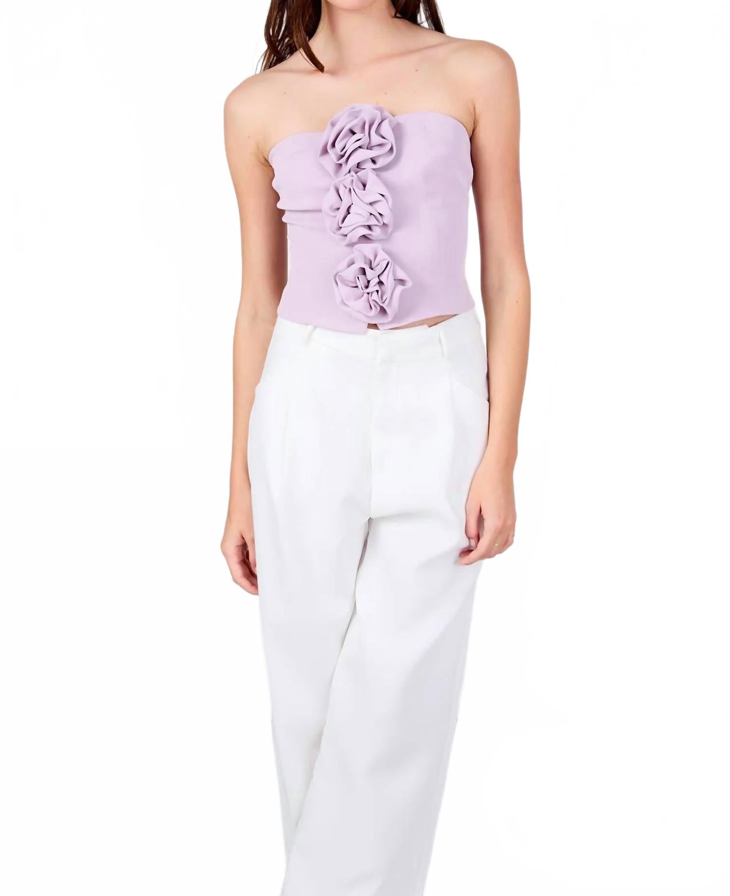 

Безрукавный топ лавандового цвета с розой Endless rose