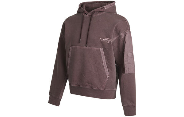 Толстовка Air Jordan 23 Engineered Casual Sports Letter Logo Hooded Long Sleeve Sweater For Men Brown, красный — фото 3