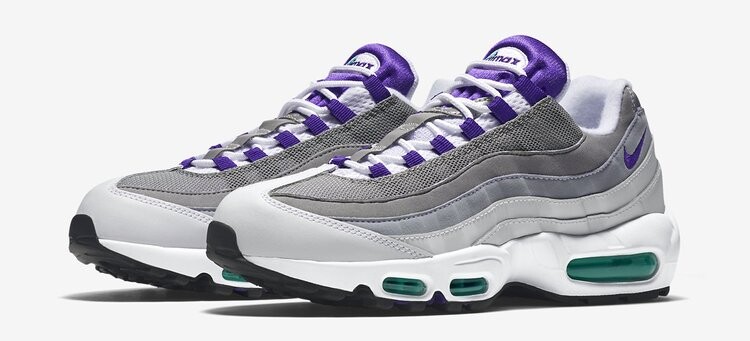 Кроссовки Nike Air Max 95 'Grape', белый — фото 2