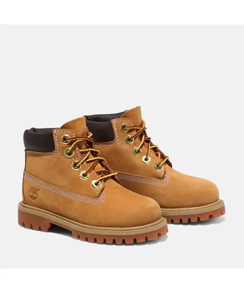 Ботинки водонепроницаемые Timberland Kids 6-дюймовые премиум пшеничные — фото 3