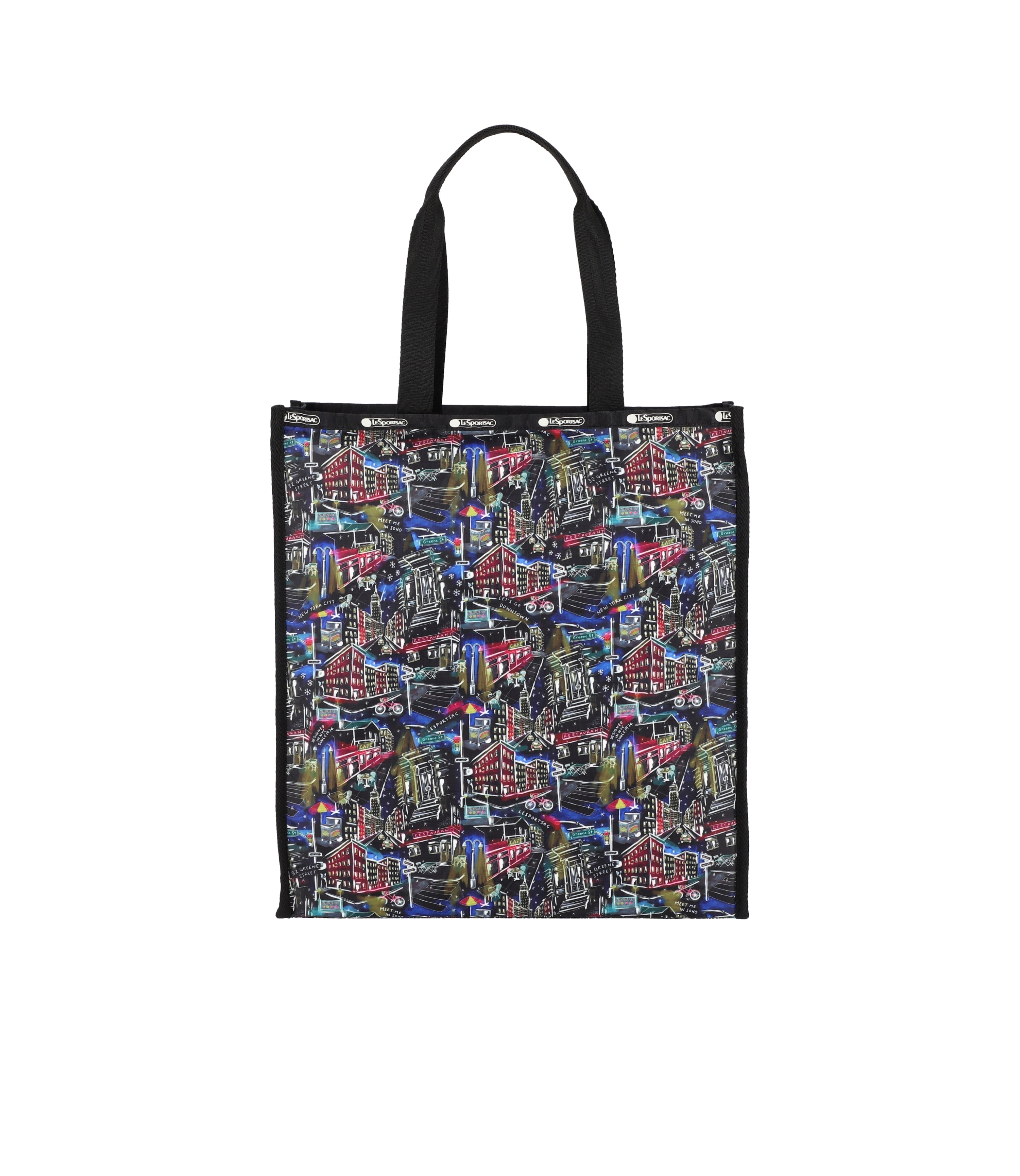 

Большая сумка для книг LeSportsac, цвет nyc winter black print, Черный, Большая сумка для книг LeSportsac, цвет nyc winter black print