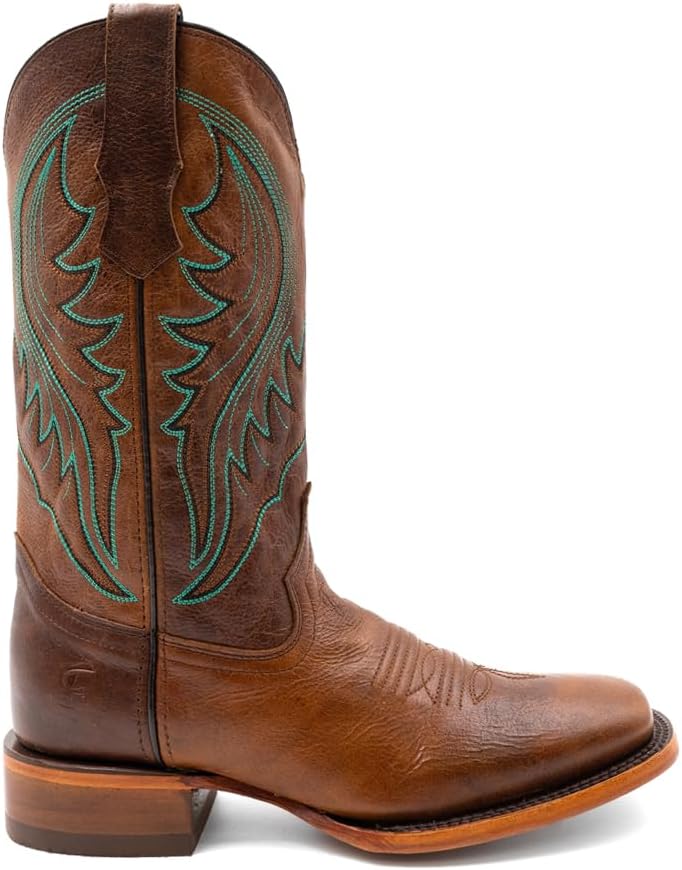 

Мужские повседневные ботинки Ferrini Mens Beau с квадратным носком и вышивкой, средняя голень - коричневые Ferrini Italia