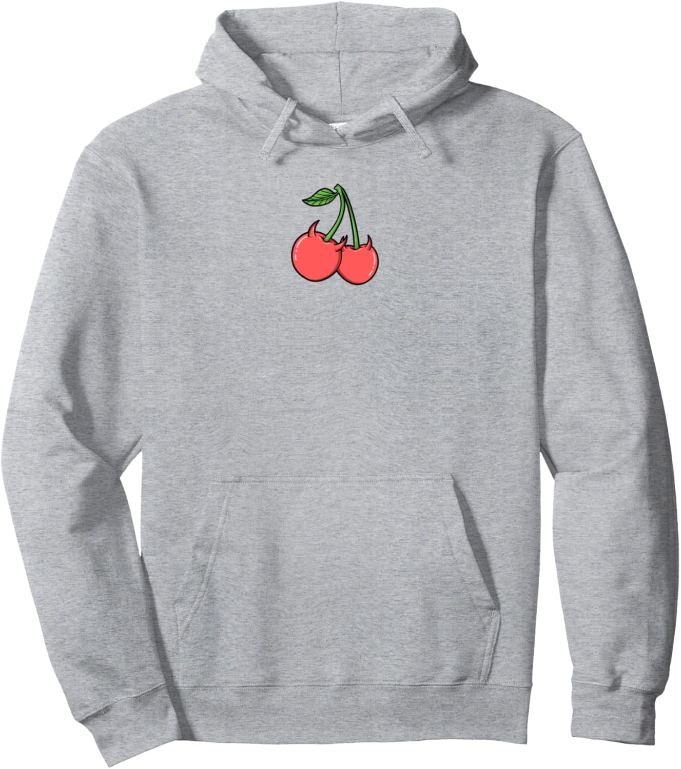 

Худи с изображением символа «Рогатые вишни дьявола» Trendy Apparel, серый