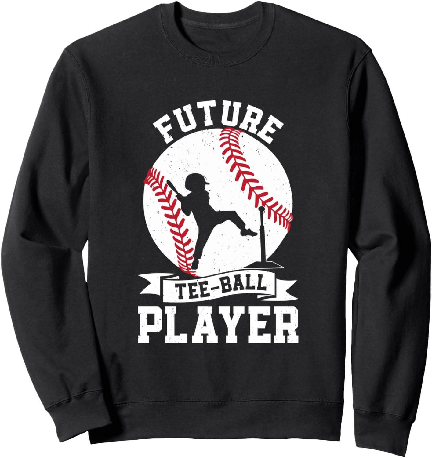 

Толстовка с надписью «Детский игрок в тбол, будущий игрок в тбол» Tee-Ball Newborn Teeball Toddler Teeball Baby, черный